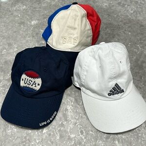 Bundle of 3 boys baseball hats